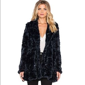 Free People Faux Fur Swingin Coat